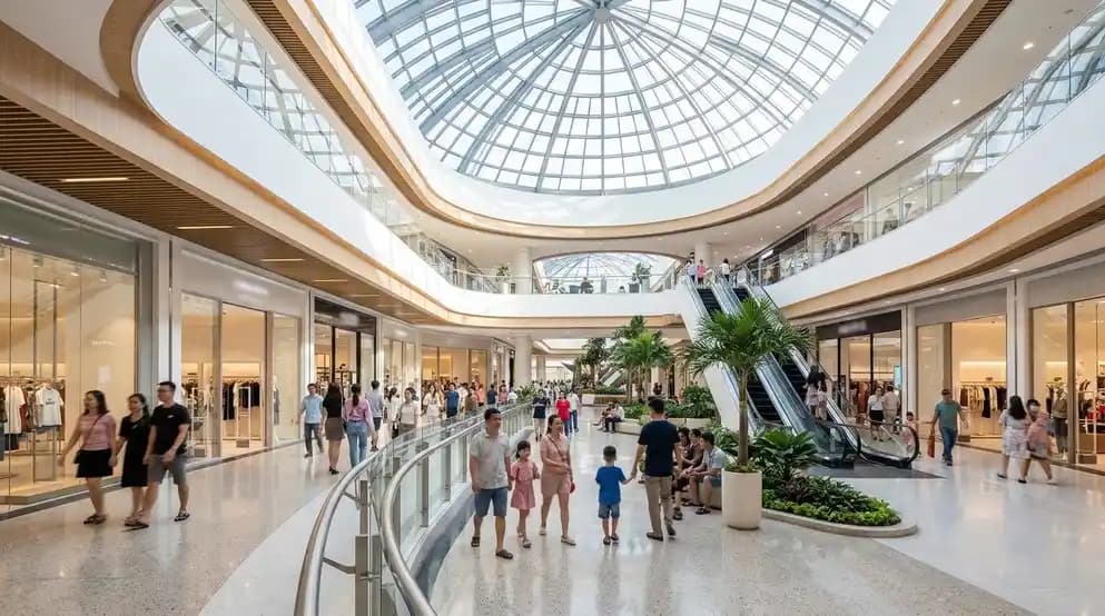 Riverside shopping mall