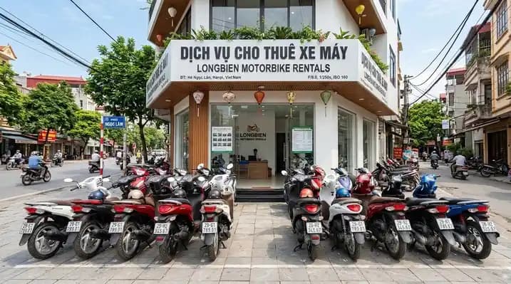 Local motorbike rental shop