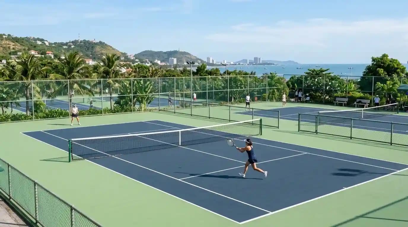Rooftop tennis court in Ward 2