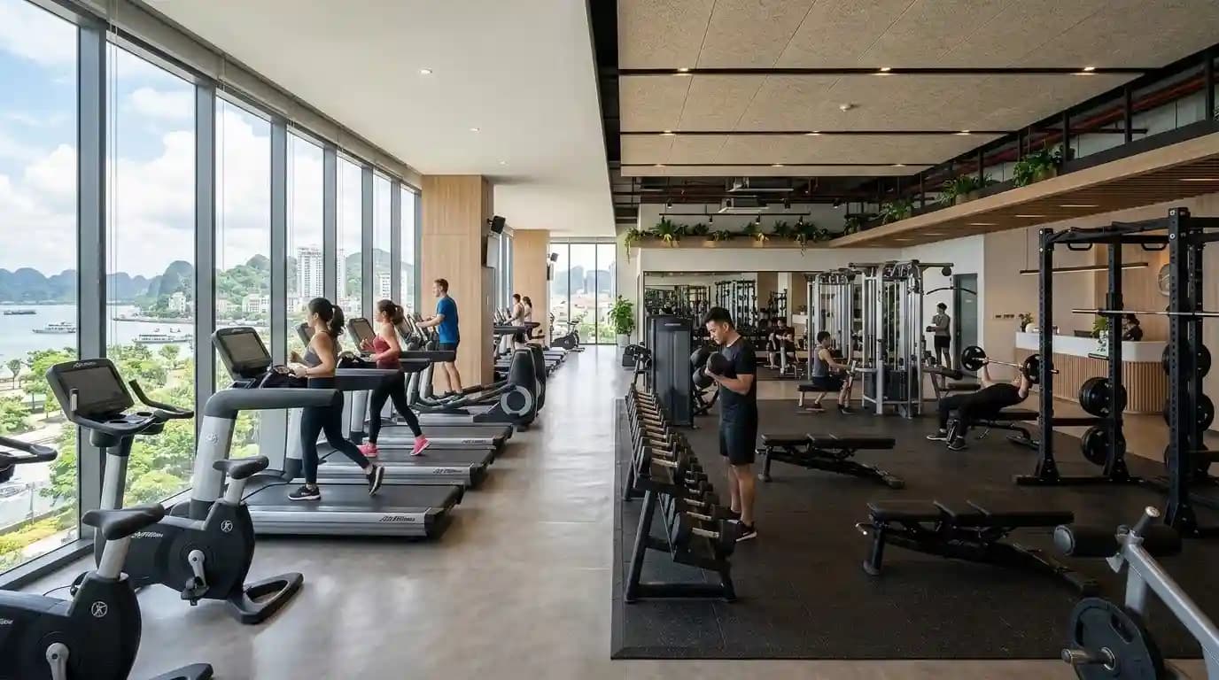 Community gym in Cao Xanh