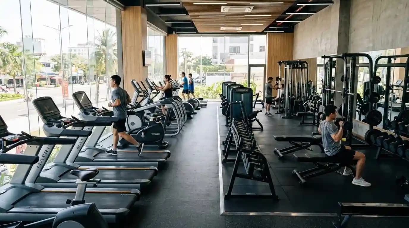 Riverside gym in Cam Le