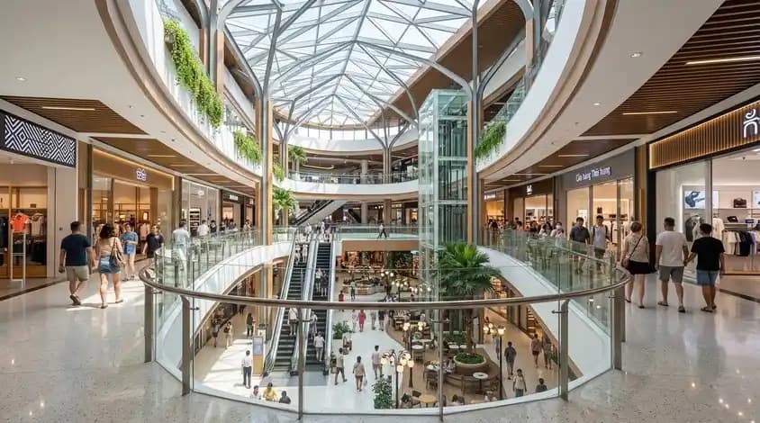 Coastal shopping mall