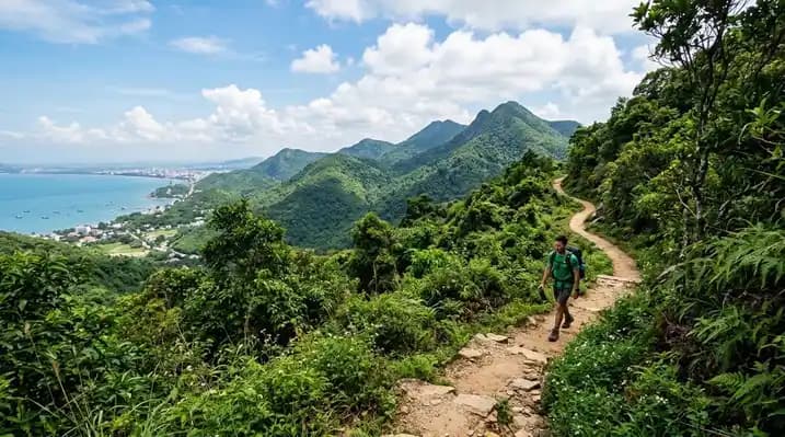 Group trekking excursion