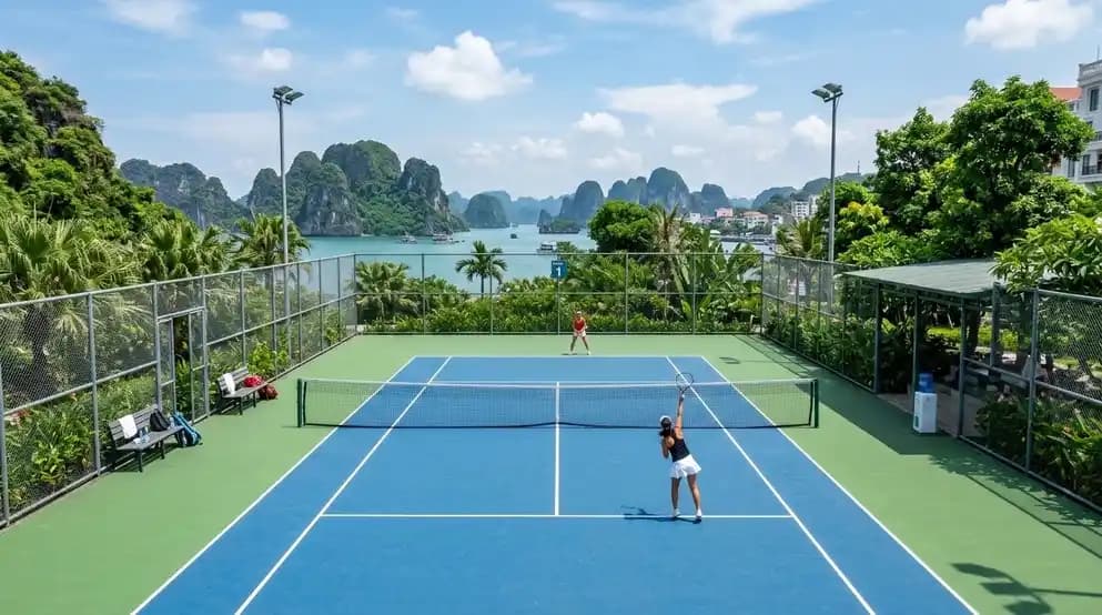 Premier tennis court in Hon Gai