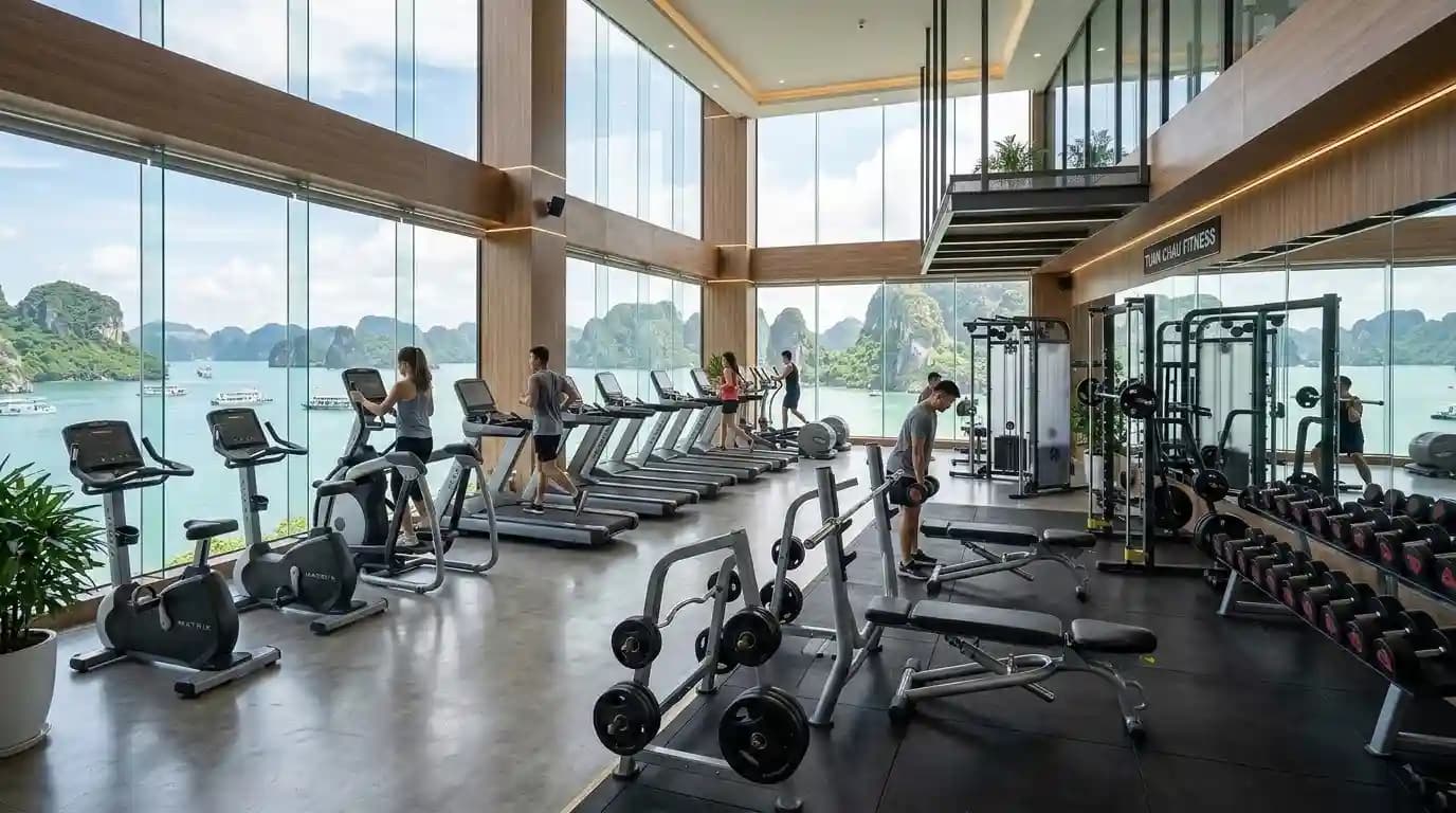 Riverside gym in Tuan Chau