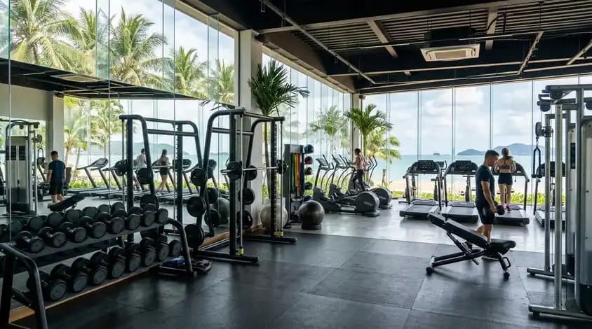Community gym in Bai Truong
