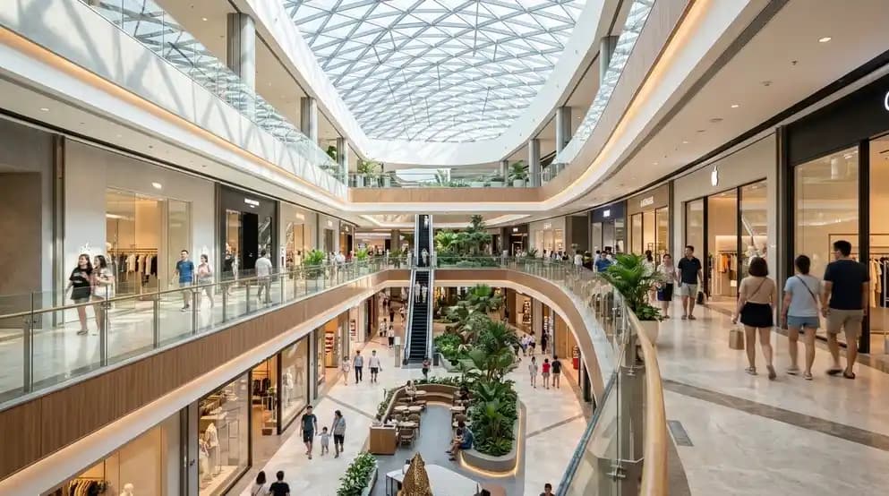 Coastal shopping mall