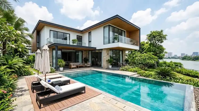 Compact villa in Long Bien
