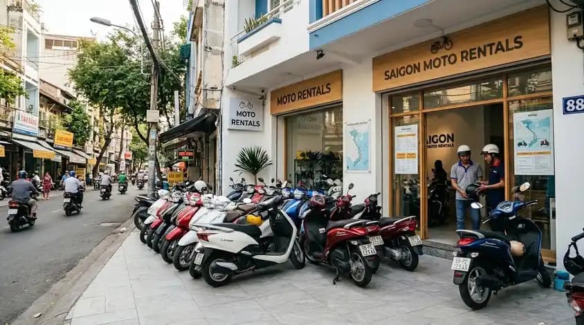Local motorbike rental shop