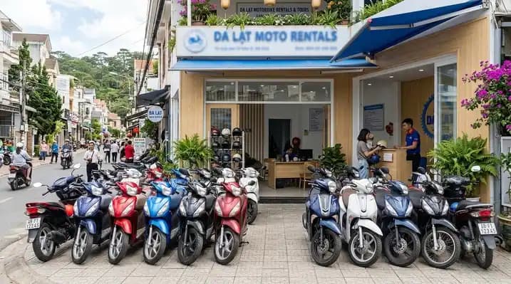 Local motorbike rental shop