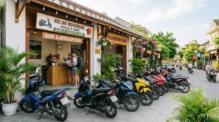 Local motorbike rental shop