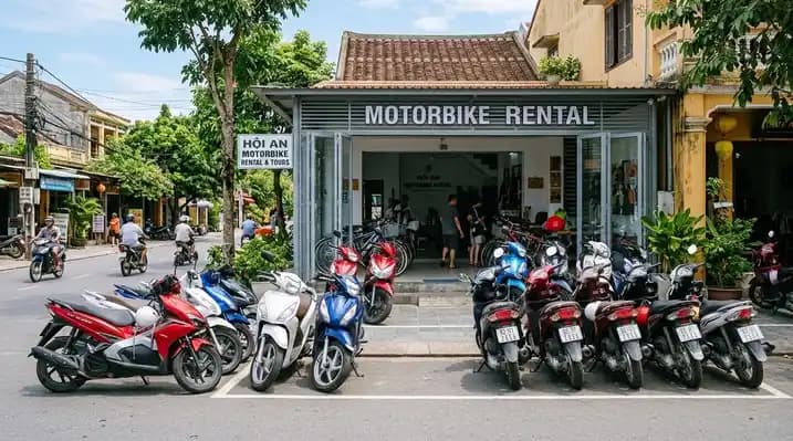 Local motorbike rental shop