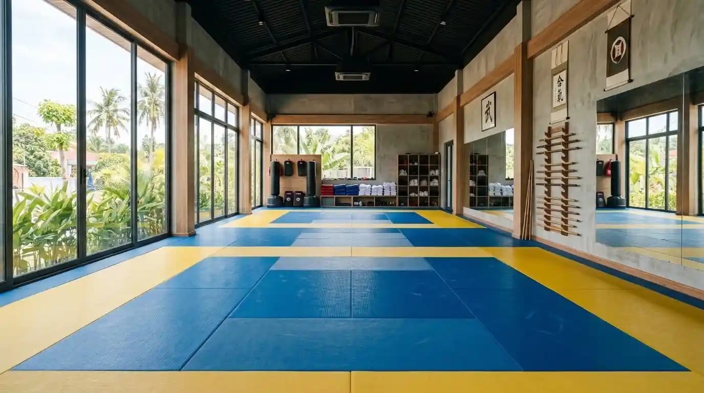 Beachside martial arts studio in Duong Dong