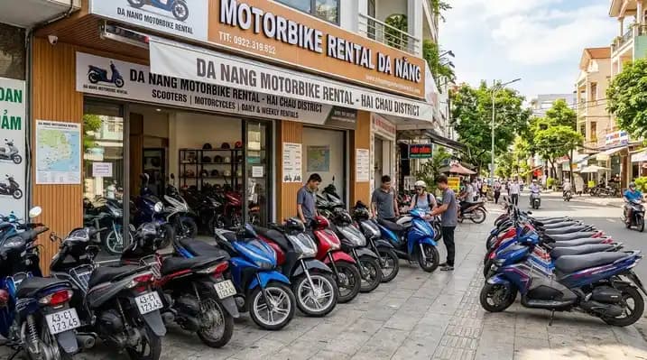Budget motorbike rental shop
