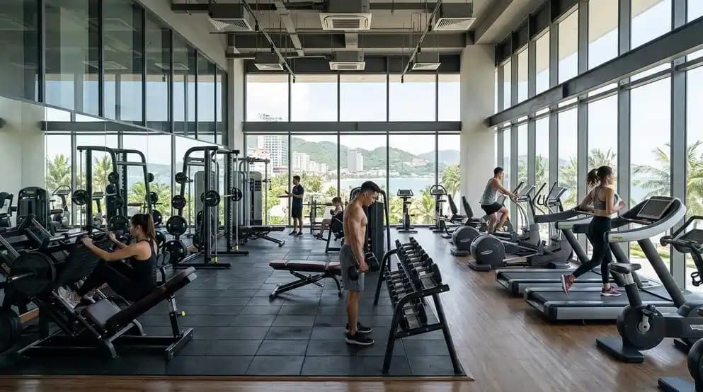 Downtown gym in Loc Tho