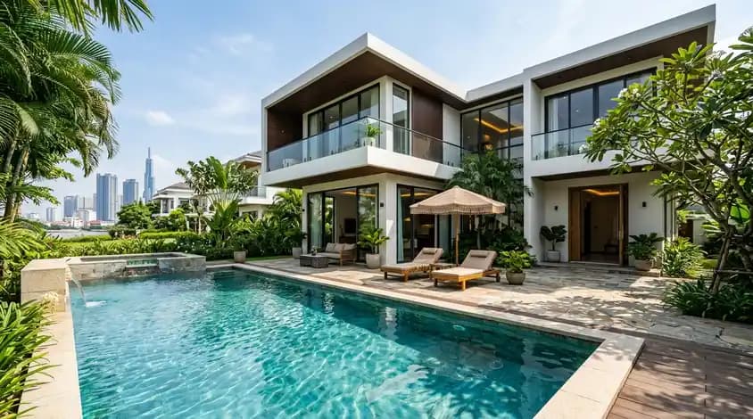 Villa with pool in Thao Dien