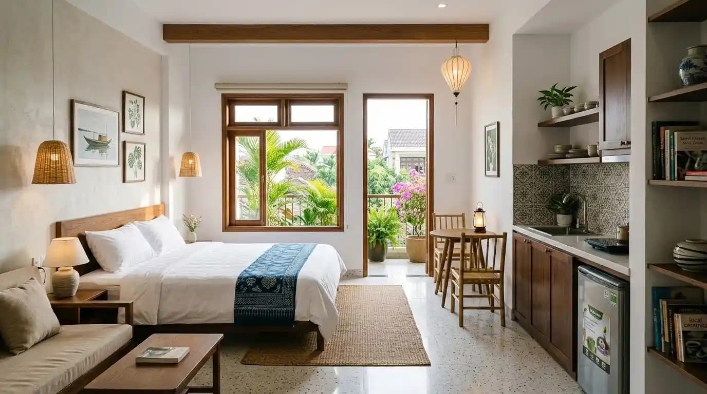 Spacious studio in Cam An