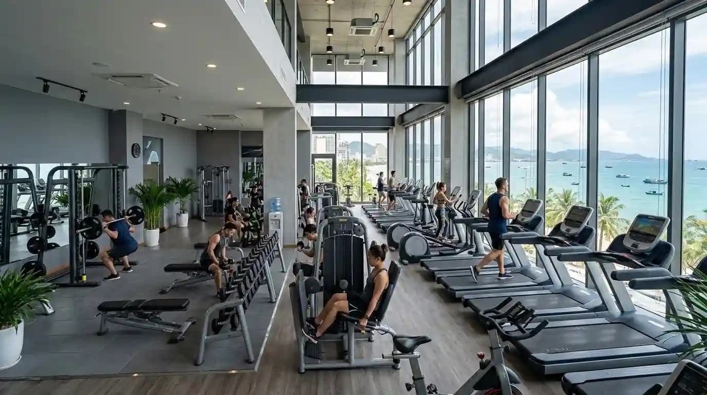 Rooftop gym in Vinh Nguyen