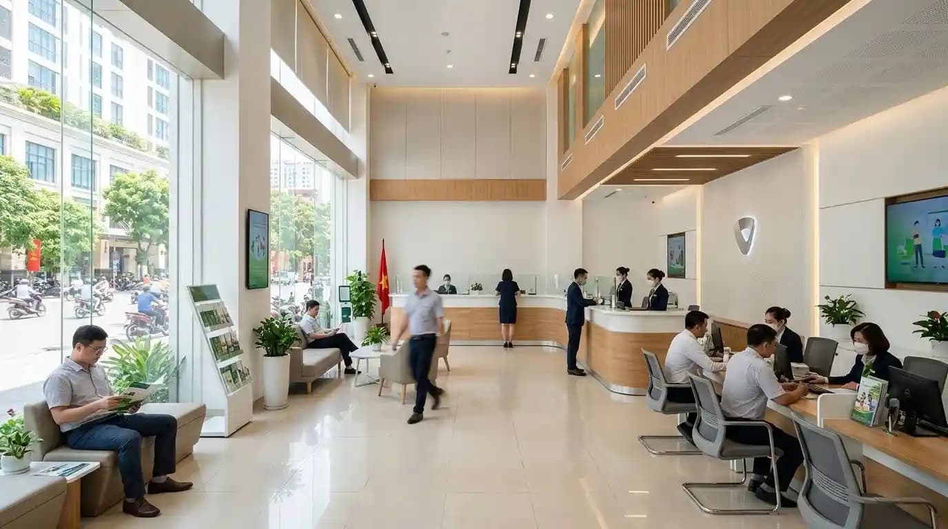 Modern bank branch