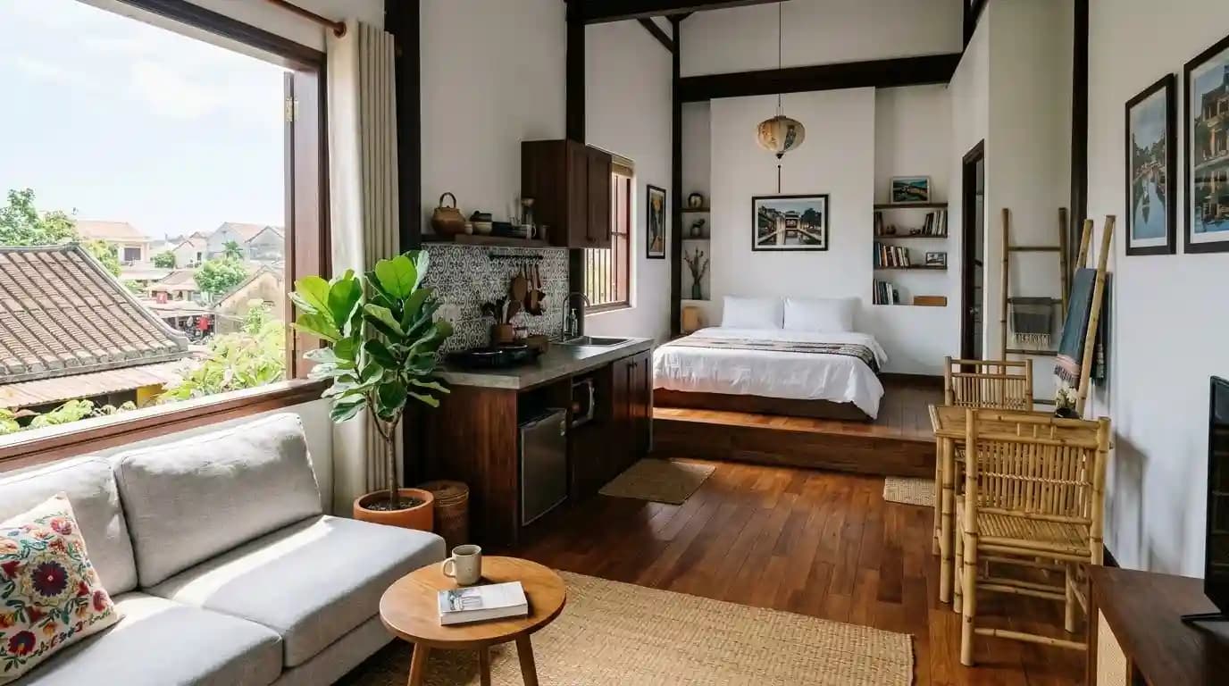 Riverside studio near Ancient Town