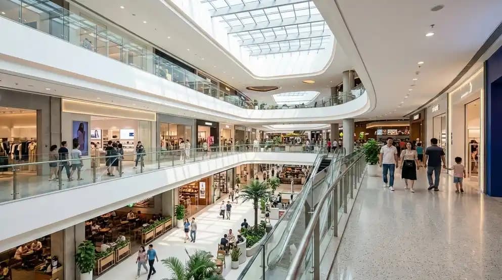 Riverside shopping mall