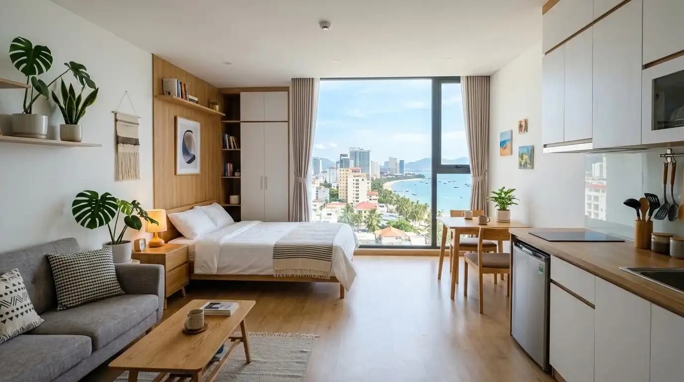 Beachfront studio on Tran Phu