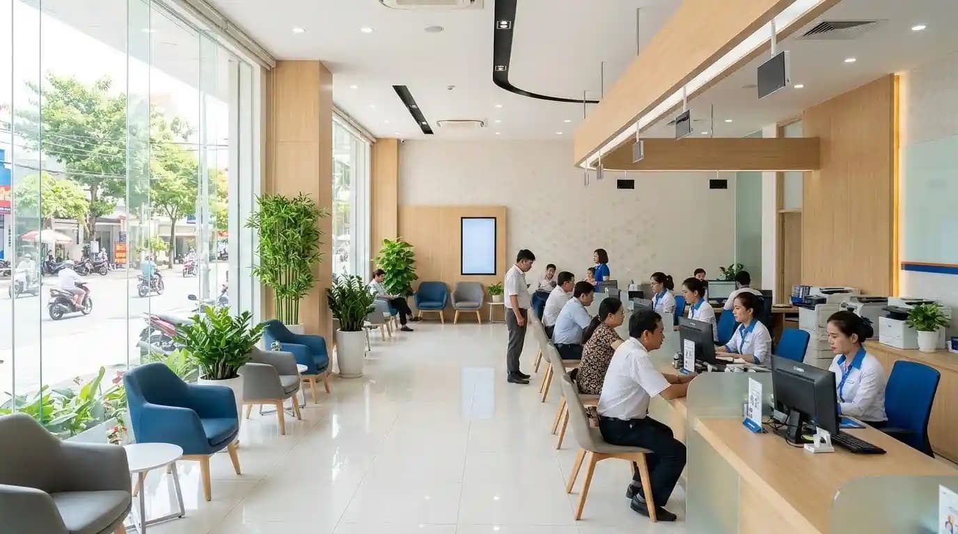 Modern bank branch
