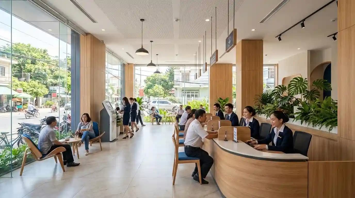 Modern bank branch