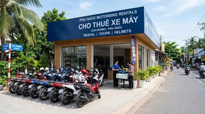 Budget motorbike rental shop