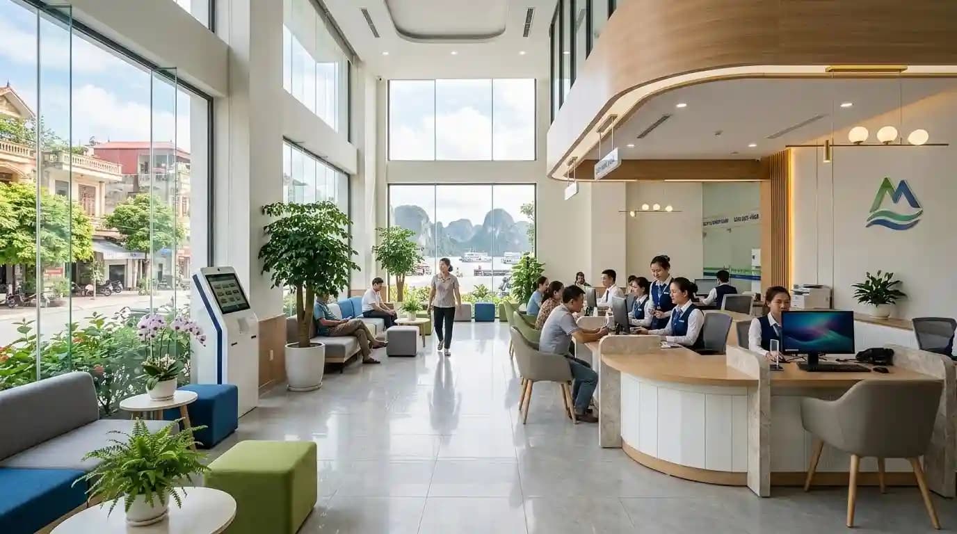 Modern bank branch