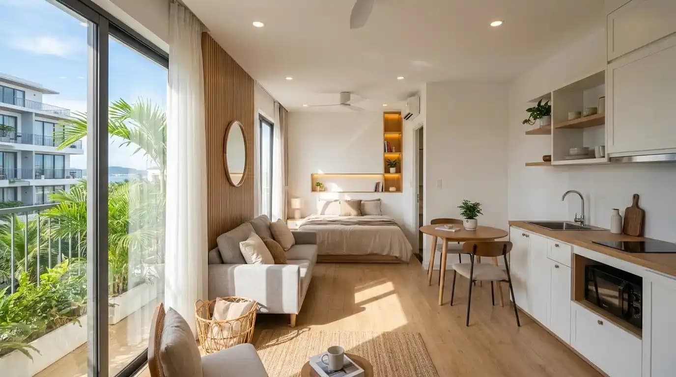 Beachfront studio near Long Beach