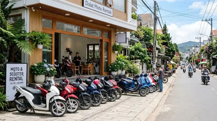 Local motorbike rental shop