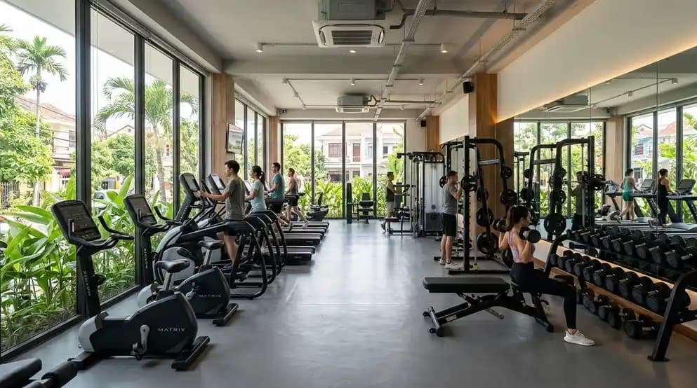 Downtown gym in Tan An