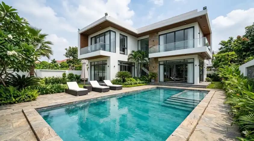 Ecopark villa with private garden