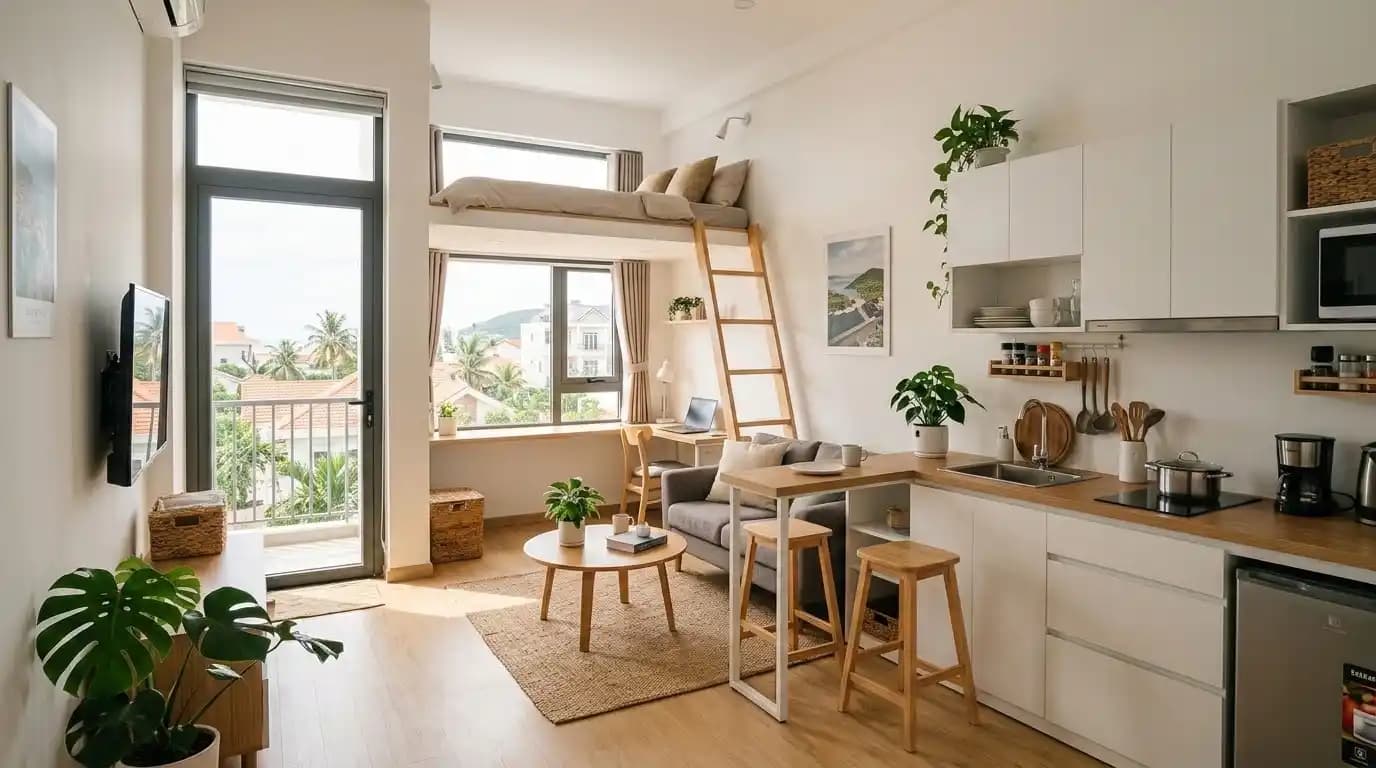 Renovated studio in Thang Nhat