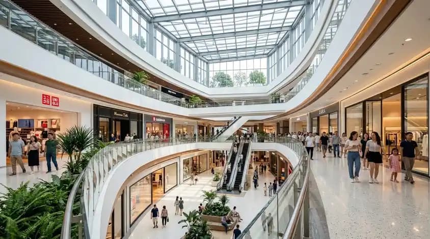 Riverside shopping mall