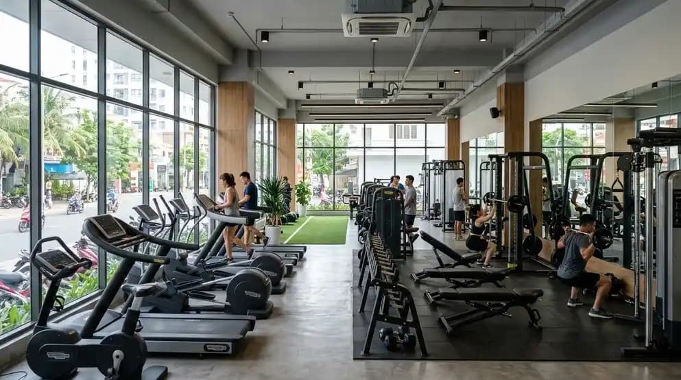Community gym in Loc Tho