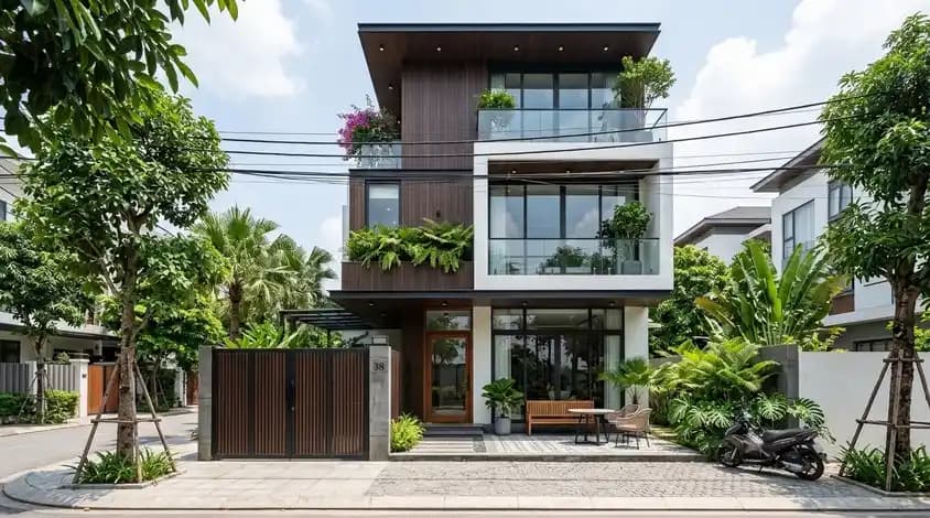 Family house with garden