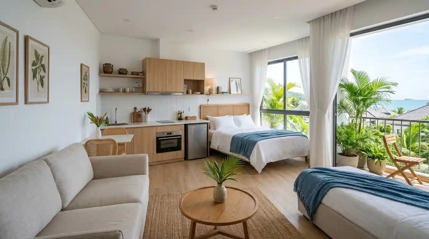 Family-friendly studio in Ganh Dau