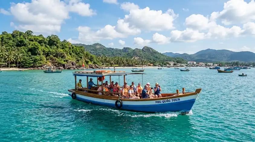 Group boat tour